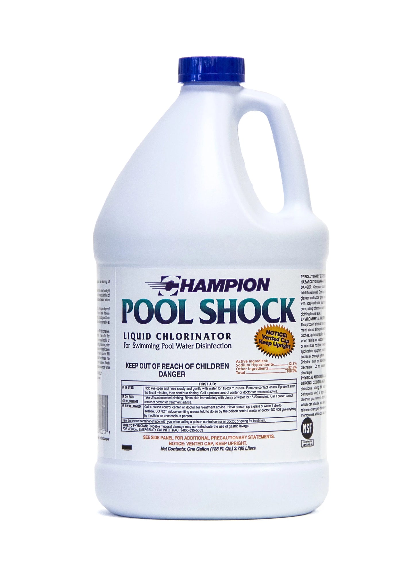 Liquid Chlorine Pool Shock, 12.5% Sodium Hypochlorite B646211