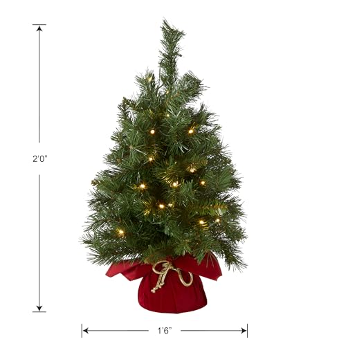 24 in Pre-Lit Mini Artificial Christmas Tree with 35 Clear Lights Z659685