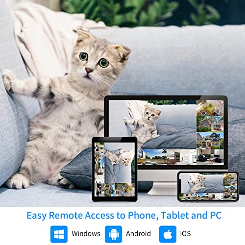 Wireless Security Camera System, 4K NVR, 4Pcs 3MP Night Vision WiFi Cameras D47166