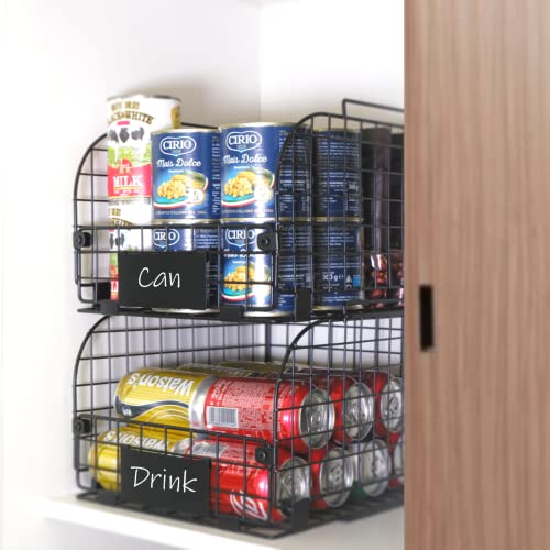 Wire Stackable Baskets for Kitchen Pantry Organizing and Storage U366