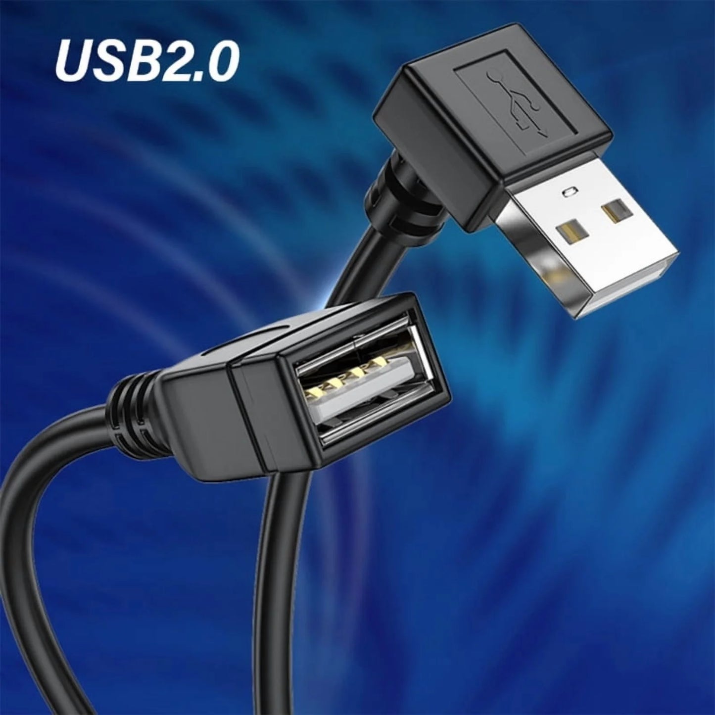 USB 2.0 Extension Cable Male to Female 90 Degree Angled C34102