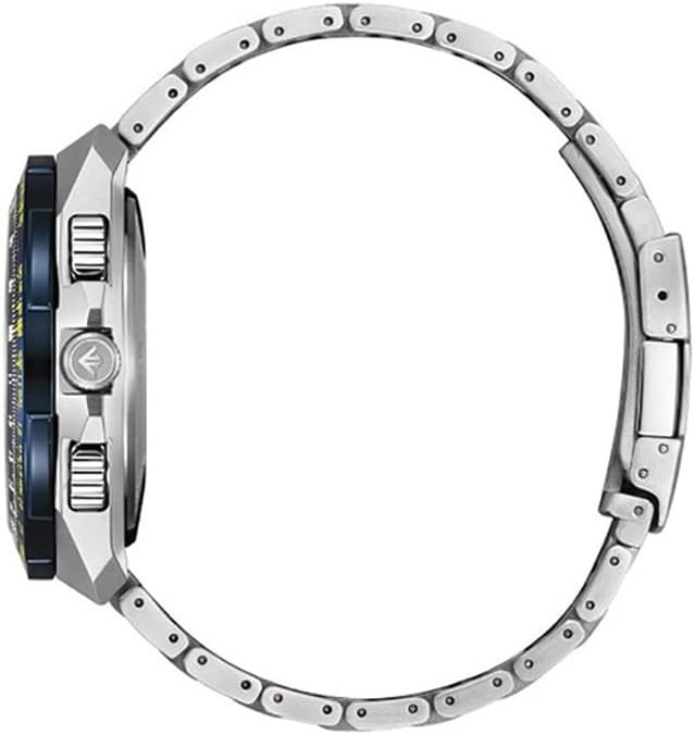 Men's Chronograph GMT Eco-Drive Watch with Blue Dial Y9536