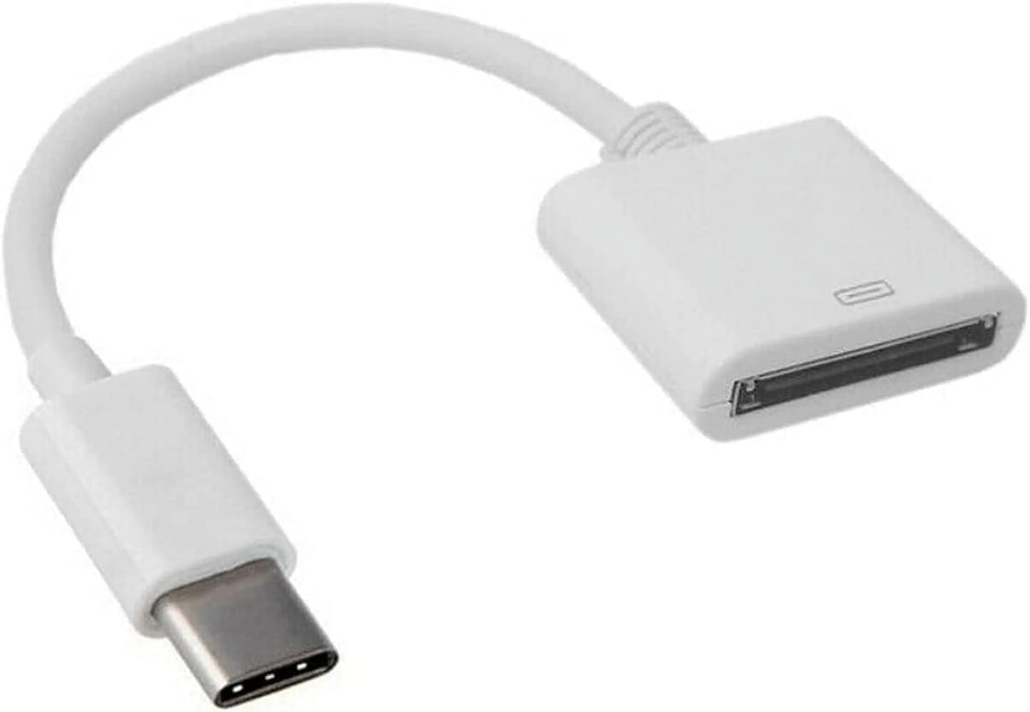White 30pin Female to USB-C Sync Charging Adapter Cables A5463