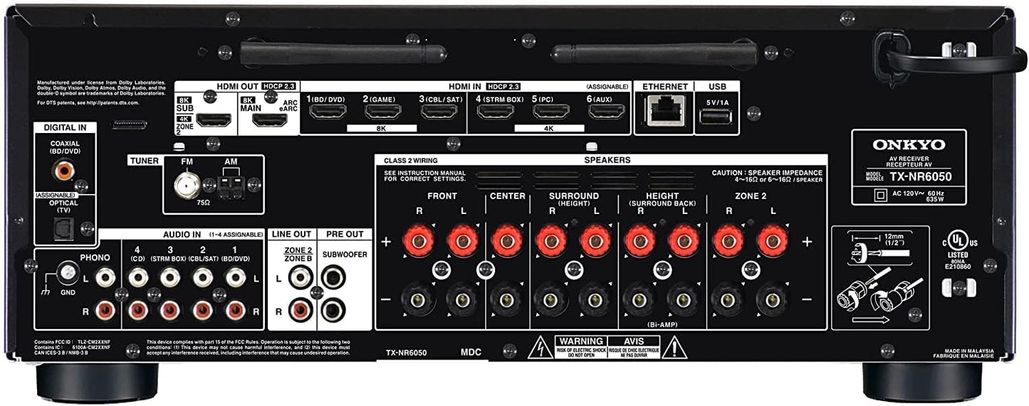 7.2 Channel Network Home Theater AV Receiver with 8K and Dolby Atmos H4149