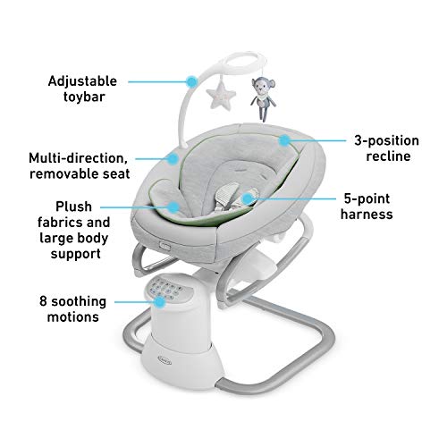 Versatile Baby Swing & Portable Rocker with Removable Rocker Q306