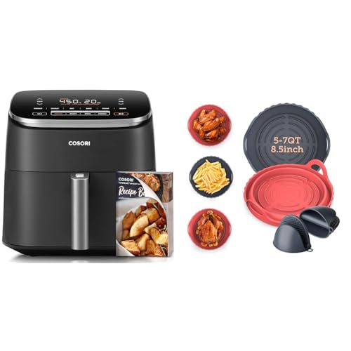 Air Fryer 6-Qt, Roast Bake Broil Reheat, Grey J876218