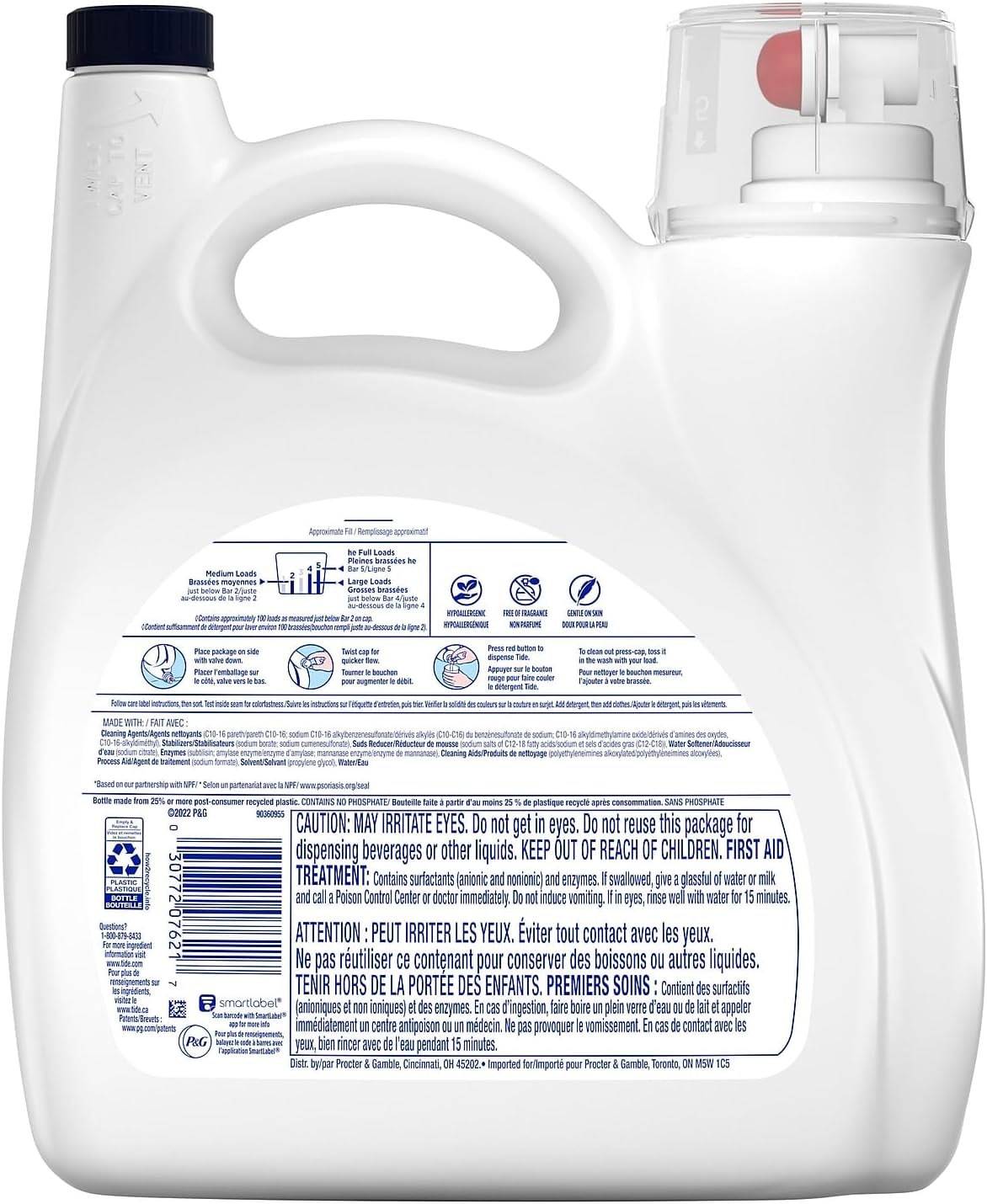 Free & Gentle Liquid Laundry Detergent, 107 Loads T1658