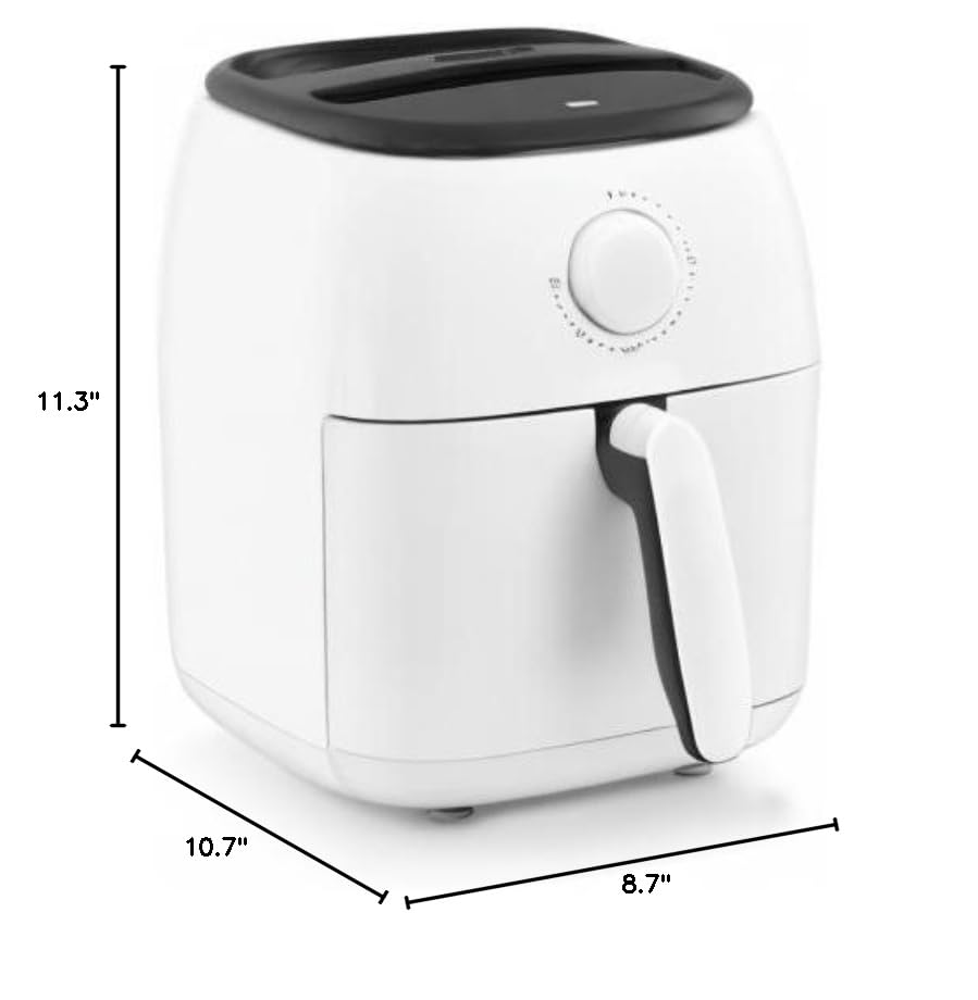 Electric Air Fryer Oven, 2.6 Qt., Grey, Compact, Auto Shut Off, 1000-Watt L764