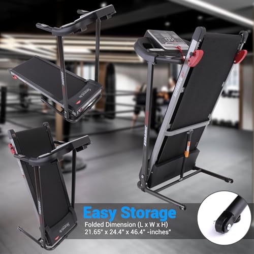 Folding Treadmill with LCD for Walking and Running O8448