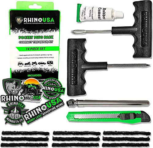 Tire Repair Kit 86-Piece Heavy Duty Tubeless Tire Plug Tools for Car Motorcycle ATV UTV RV Trailer J124990