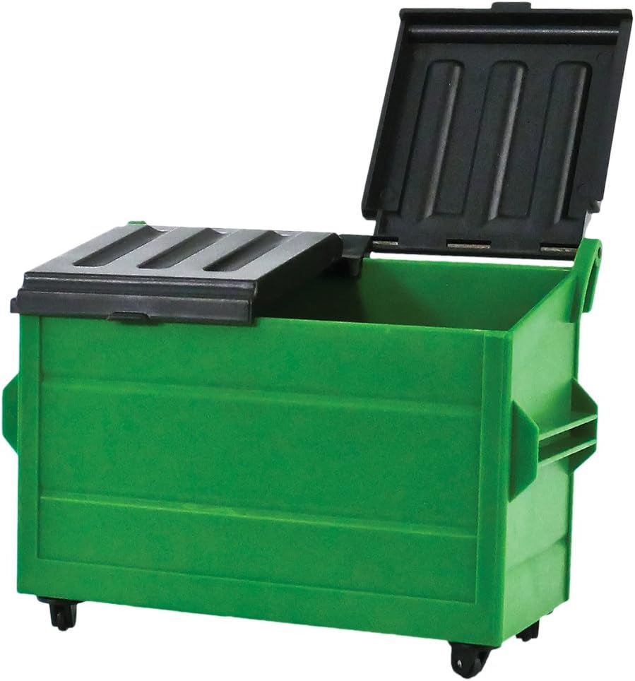 Green Plastic Toy Dumpster for Wrestling Action Figures