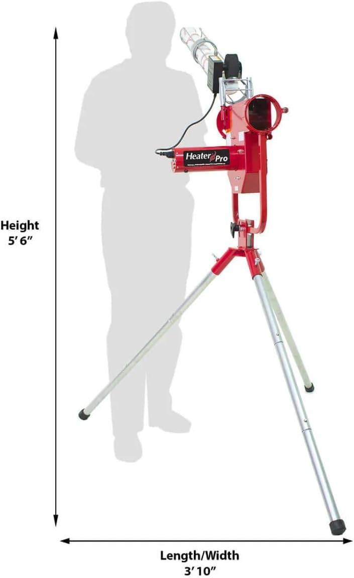 Baseball Pitching Machine with Auto Ball Feeder and Batting Cage B20494