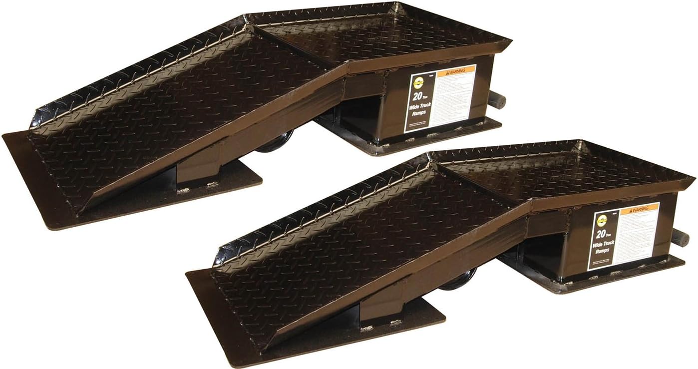 Black Wide Truck Ramp - 20 Ton Capacity O748