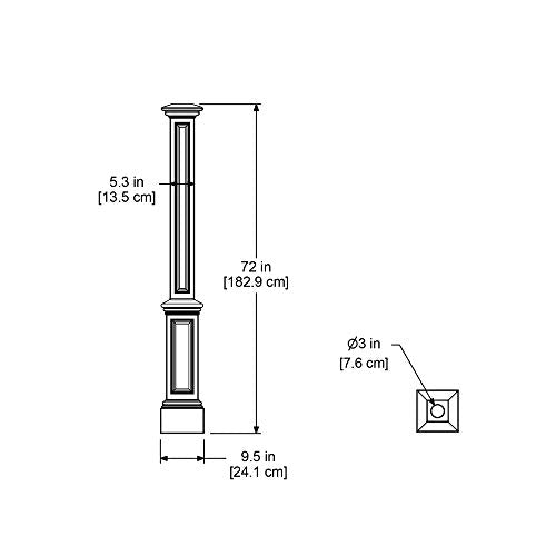 Outdoor Lamp Post, 9.5x9.5, White Z265