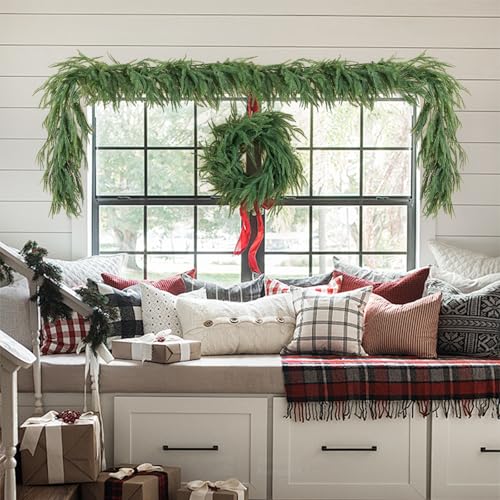 Artificial Norfolk Pine Garland 9FT for Holiday Decor F9474