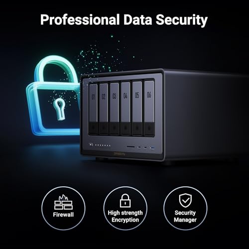 6-Bay Desktop NAS, Intel i5, 8GB DDR5 RAM, 2x 10GbE, Diskless N1598