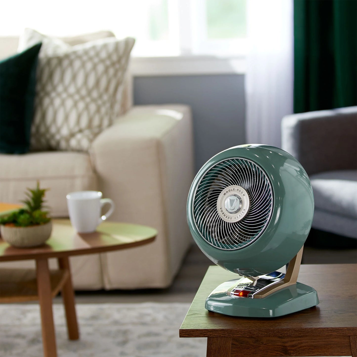 Vintage Portable Electric Space Heater, Green H5150