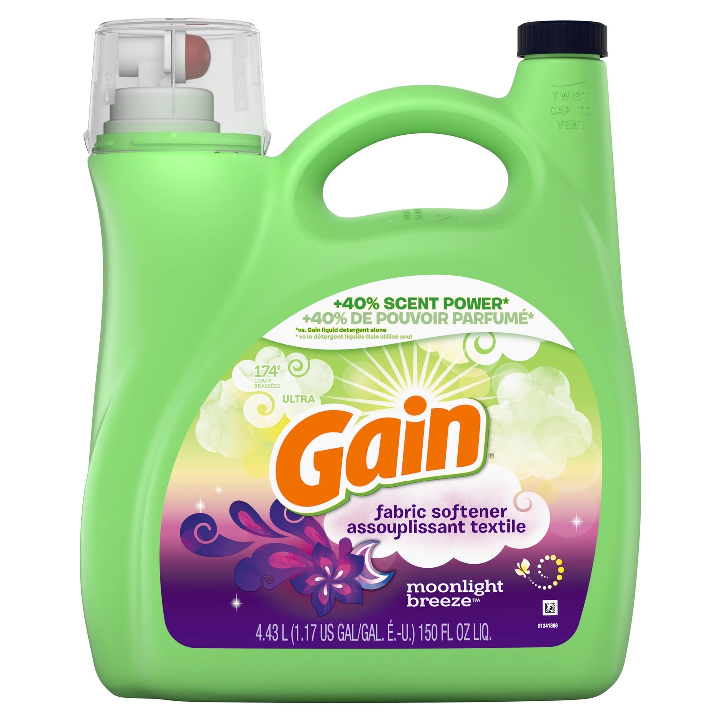 Liquid Fabric Softener, Moonlight Breeze, 150 Fluid Ounce B3448