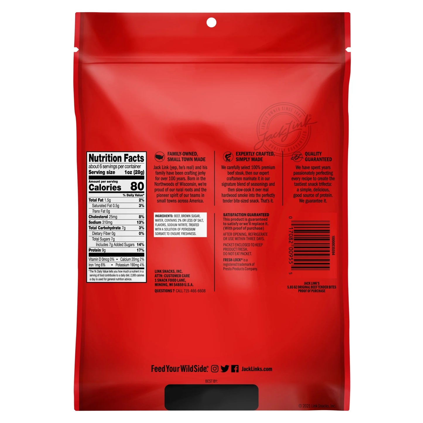 Beef Tender Bites 5.85oz Resealable Bag Z21687