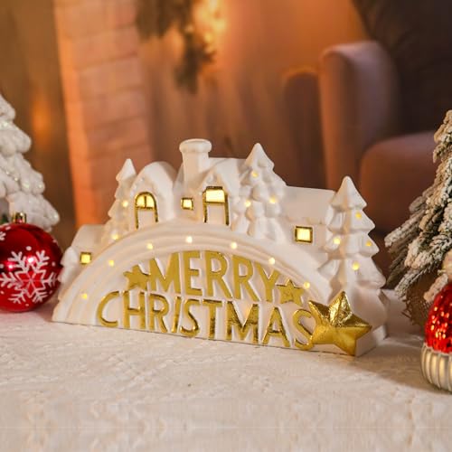 Christmas Ceramic Post Office Decoration with Lights V373655