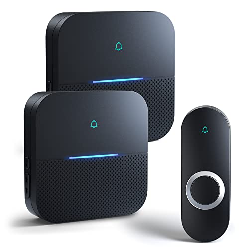 Wireless Doorbell with 2 Buttons and 2 Receivers, Waterproof, 1000ft Range Z6333