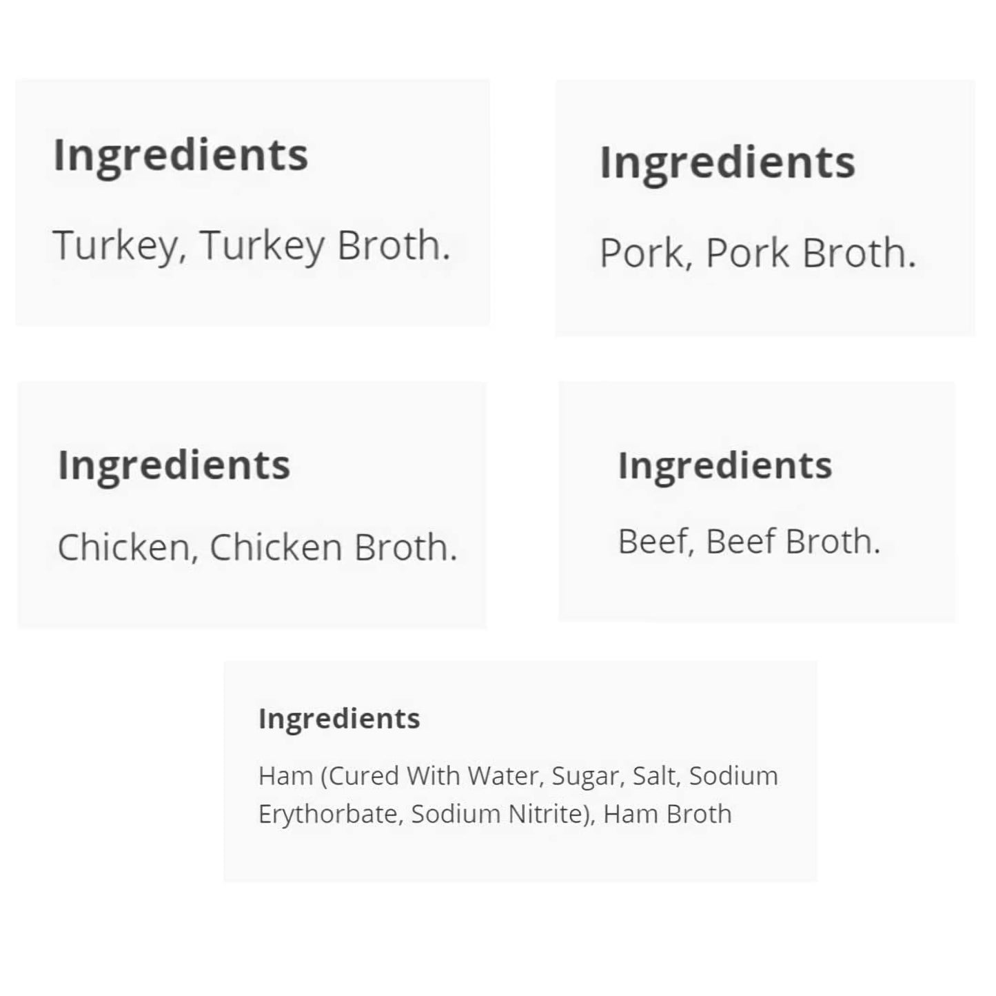 Pureed Meat Variety Pack, 5 Cans W376439