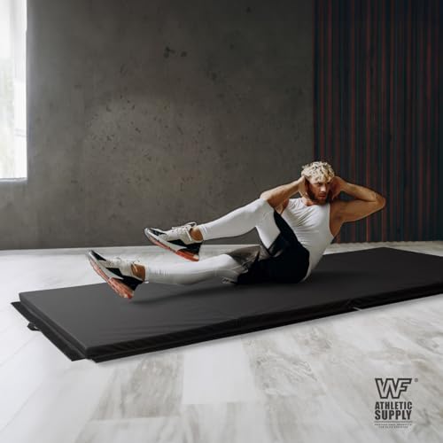 10 x 4 ft 4-Fold Folding Exercise Mat with Carrying Handles, 2 or 3 Inch Thick, for Gymnastics, Yoga, MMA G387566