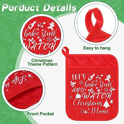 Christmas Pot Holders with Pockets for Kitchen Cooking Baking M924194