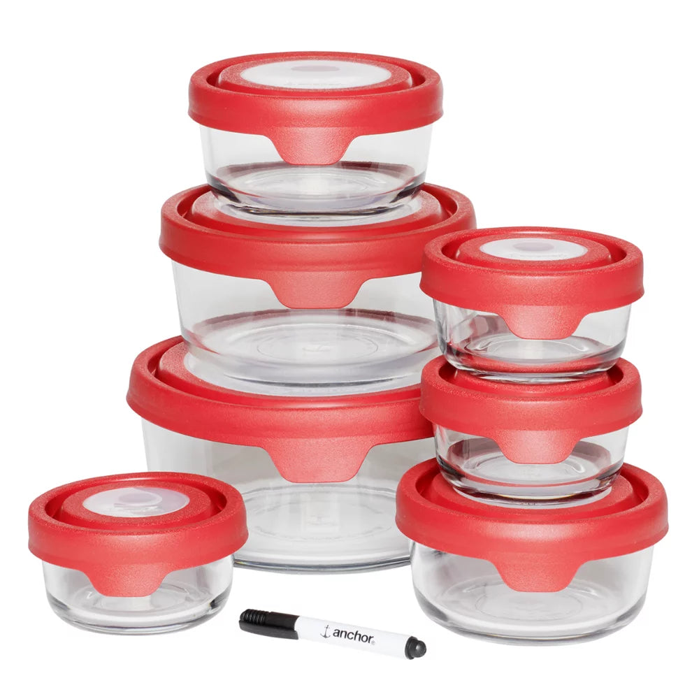 Clear Glass Food Storage Containers, 15 Piece Set U630