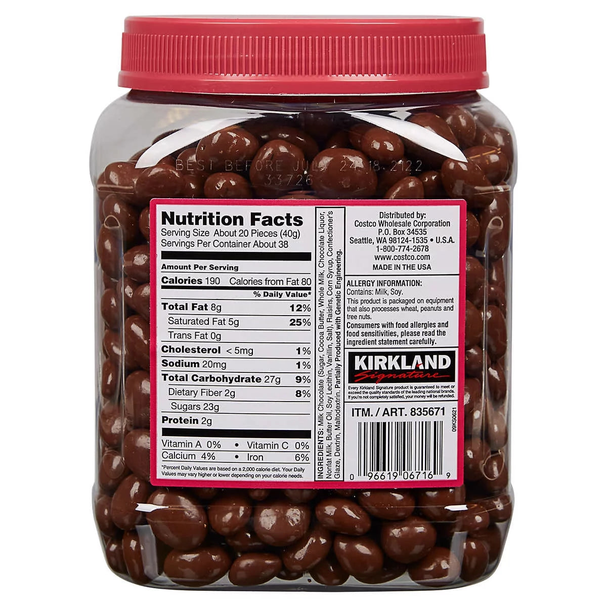 Milk Chocolate with Raisins, 54 Ounce T182138