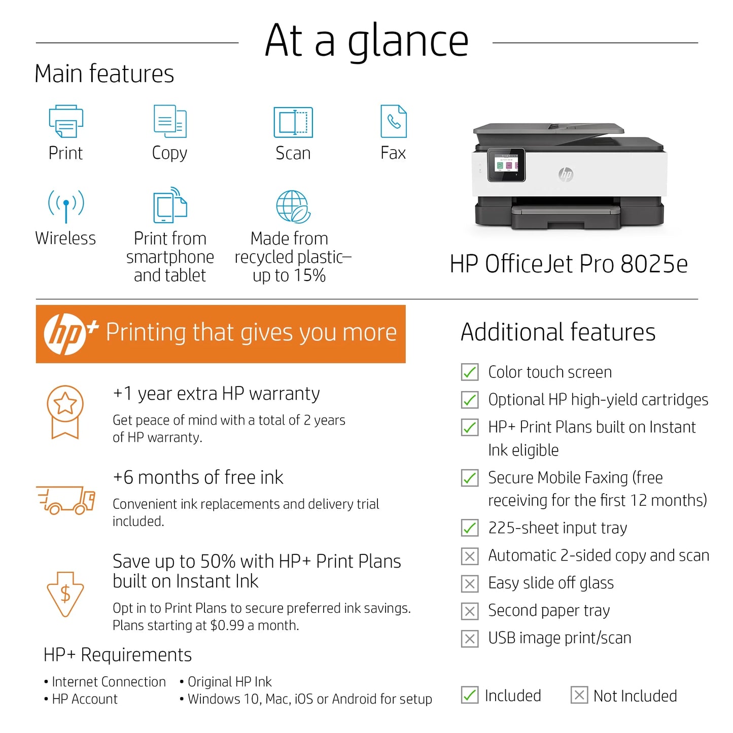All-in-One Wireless Printer with 6 Months Ink K445143