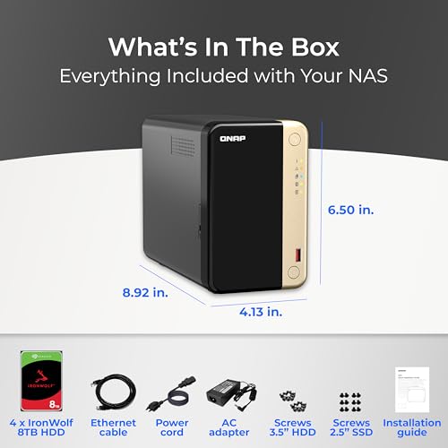 4 Bay Desktop NAS with Intel Celeron Quad-core Processor and Dual 2.5GbE F683073