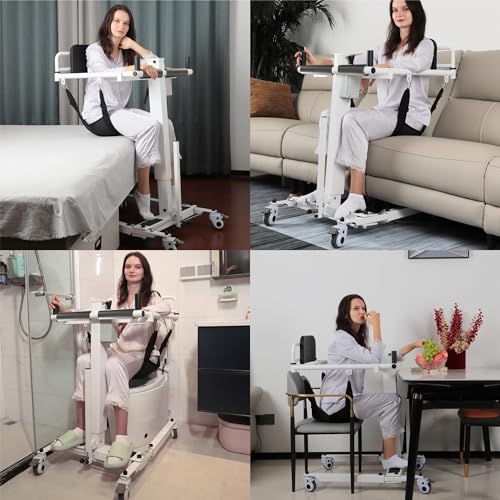 Patient Lift Transfer Chair for Home, Bathroom, Bedside, Shower, and Car Q90917