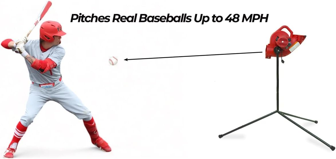 2-in-1 Baseball Pitching Machine & Training Tool R848