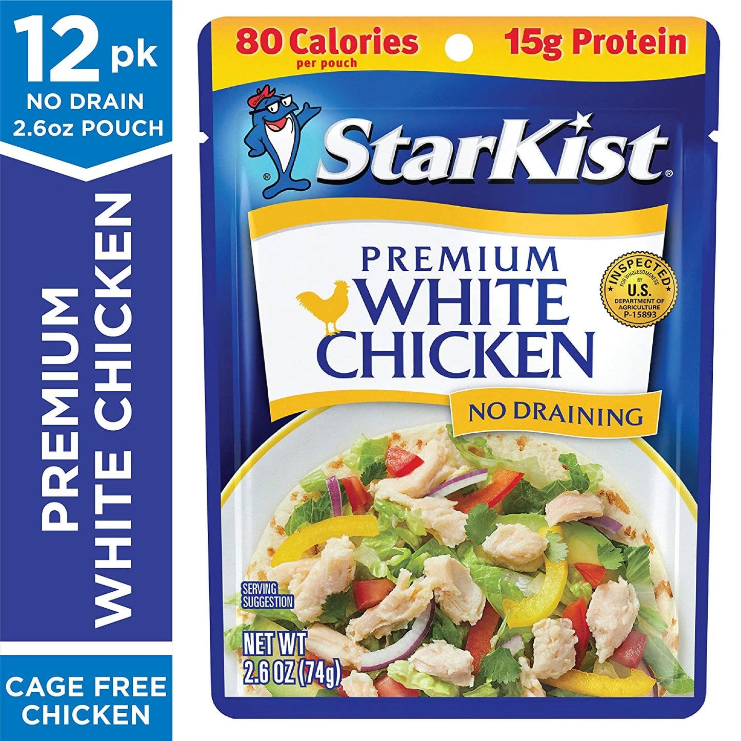 Premium White Chicken 2.6 oz Pouch, 12 Pack K253