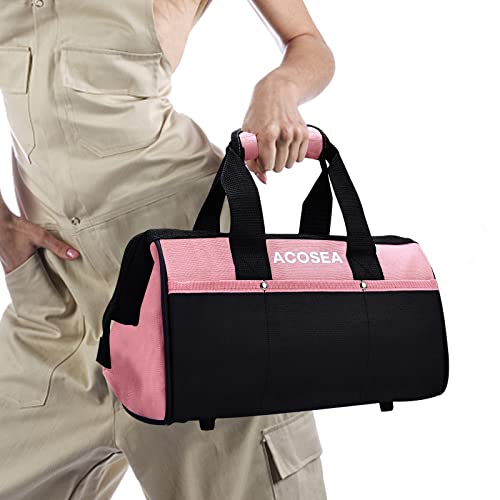 Pink Tool Bag, 13 Inch with 12 Storage Pockets Q571145
