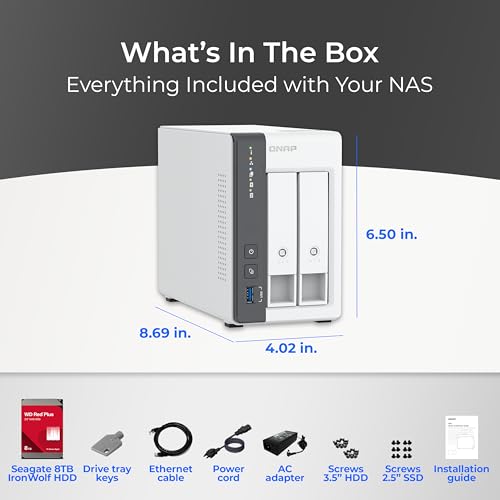 2-Bay 2.5GbE Desktop NAS with ARM Quad-Core CPU and 4GB RAM H7951