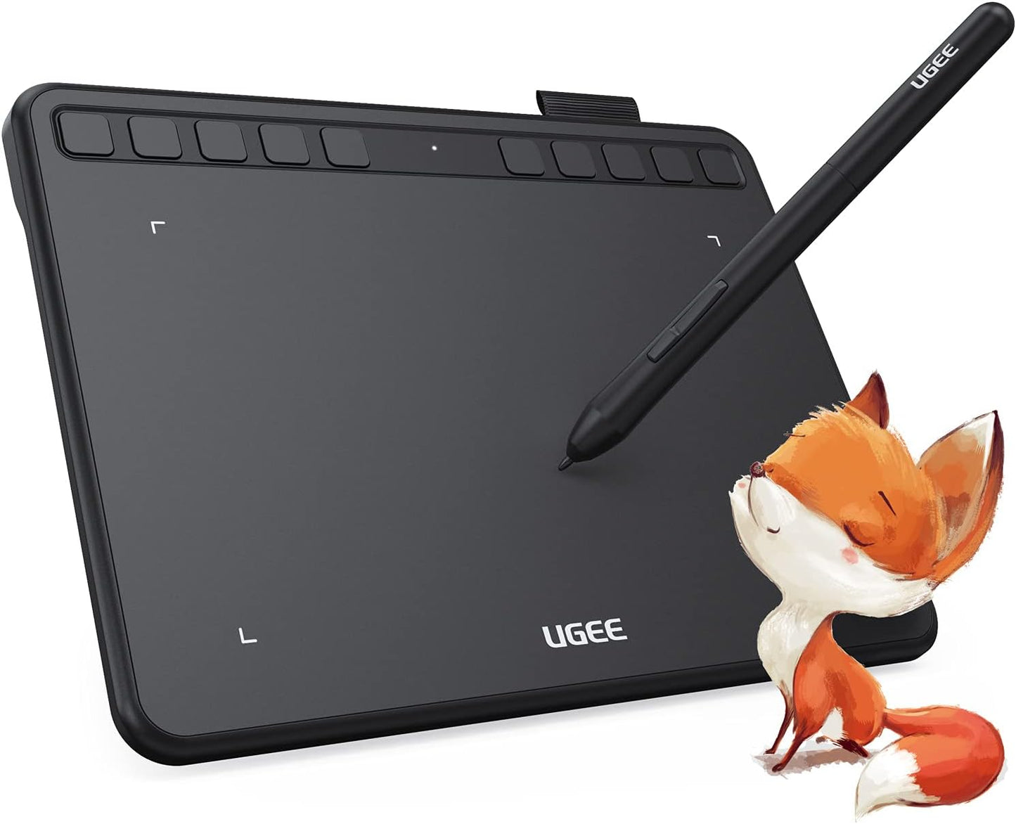 Graphics Drawing Tablet with Battery-Free Stylus and 8192 Pressure Levels F612198