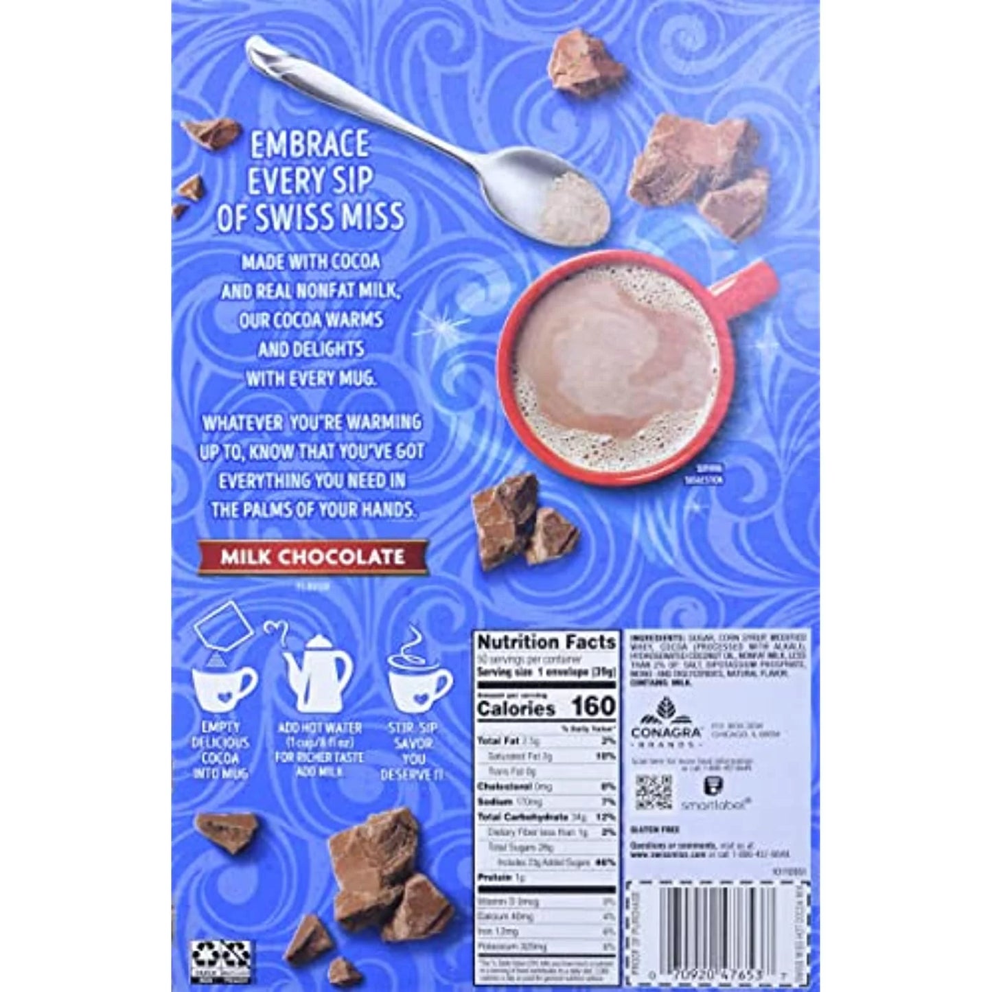Milk Chocolate Hot Cocoa Mix Packets, 50 Count N768744