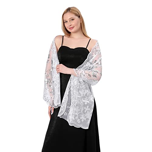 1920s Fringe Shawl for Evening Dresses Wedding Scarf E67177