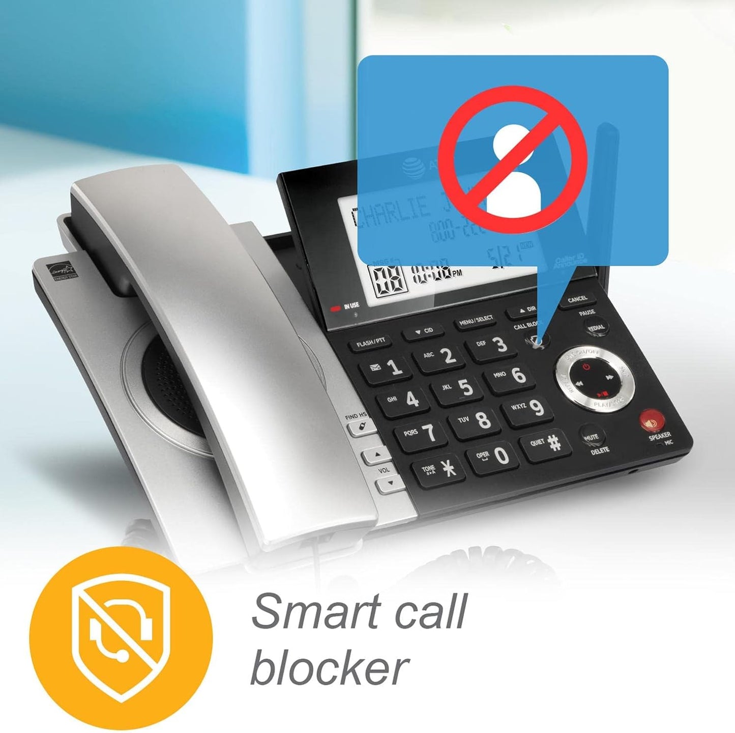 2-Handset Corded/Cordless Phone with Answering Machine and Call Blocking S4297
