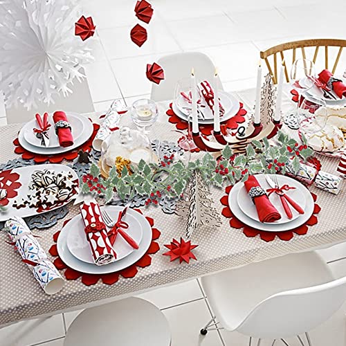 6.6 ft Christmas Garland with Faux Cedar and Glitter Berry H2007