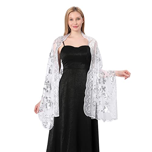 1920s Fringe Shawl for Evening Dresses Wedding Scarf E67177