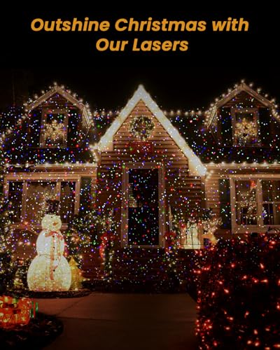 Christmas Laser Lights Outdoor, RGB Light Projector with Remote and Timer B893