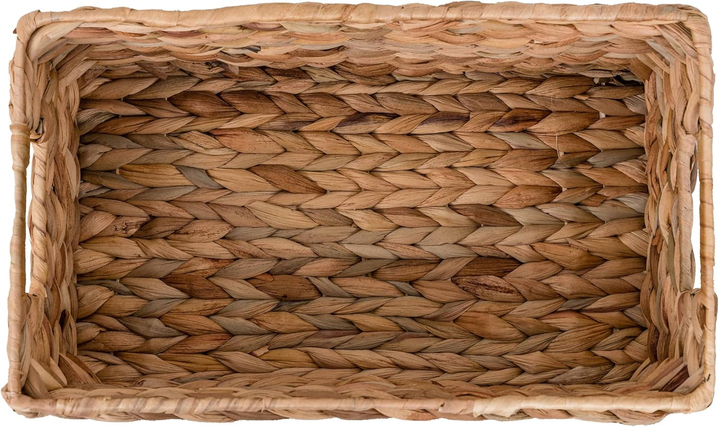 Woven Water Hyacinth Storage Basket Set of 3 H5381