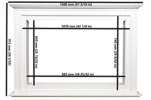 50-inch Smart Electric Fireplace with Surround Mantel L5013