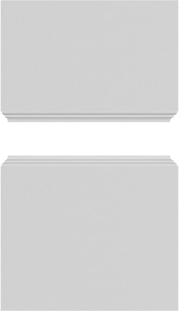 10"W x 9'H Square Non-Tapered Smooth PVC Column Wrap Kit with Capital & Base B298184