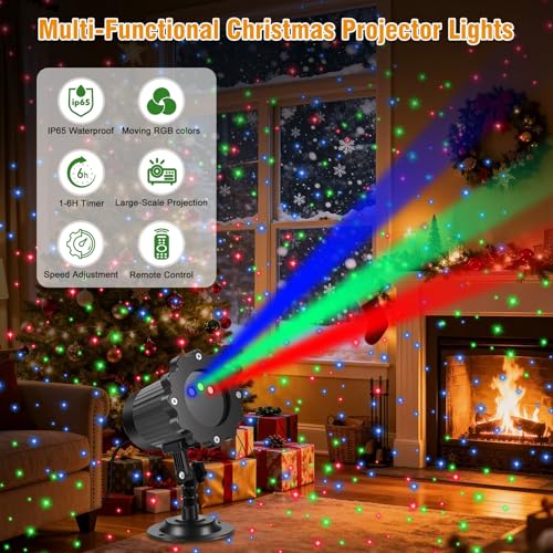 Christmas Laser Lights Projector with RGB Star Show for Indoor Outdoor Decor V477352