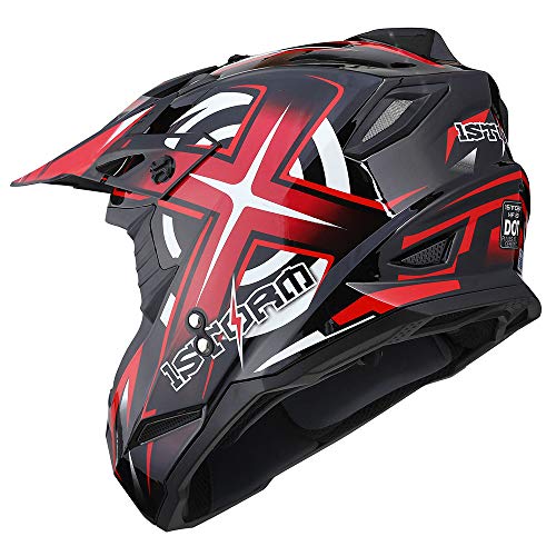 Adult Motocross Helmet Full Face Racing Style Matt Black U258
