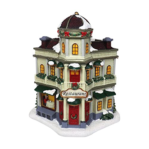 Lighted Musical Christmas Village Collectible Building Houses M7013